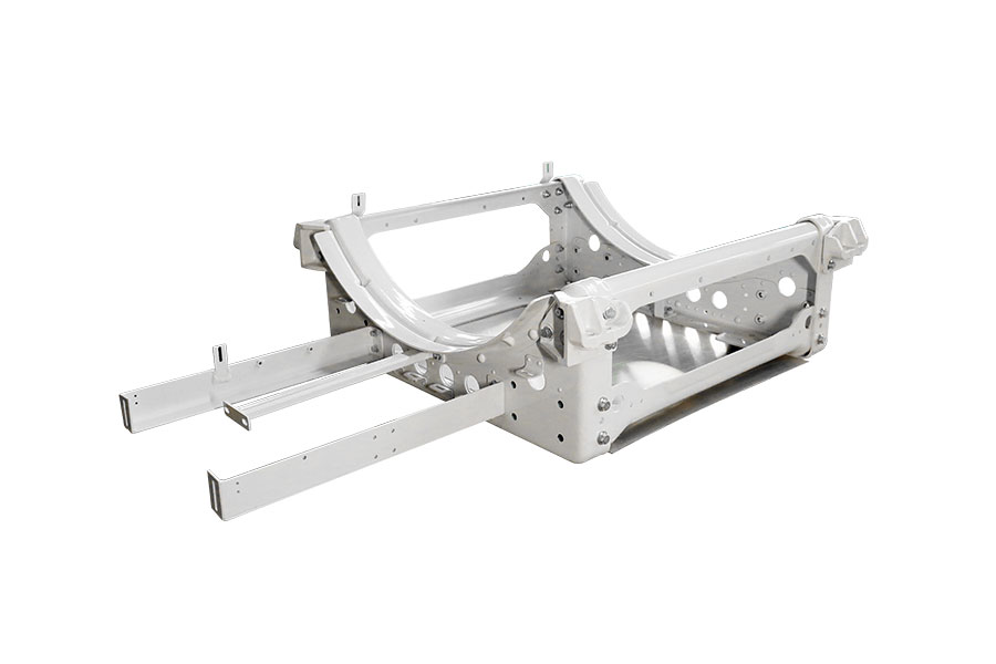 Carbon steel lightweight frame without auxiliary beam
